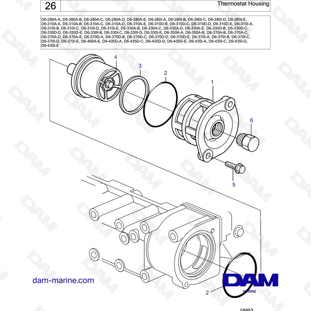 Parts And Exploded Views For Volvo Penta D D D Engine